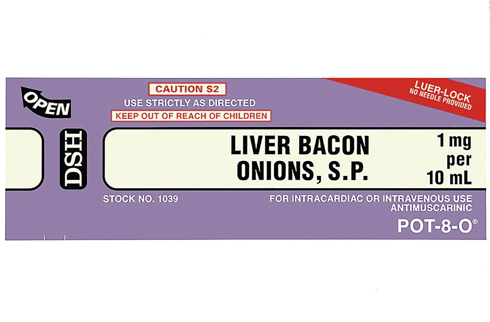 Liver, Bacon, Onions, screen print