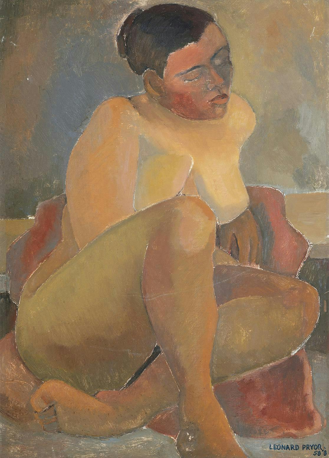 Female Figure Study, oil on canvas
