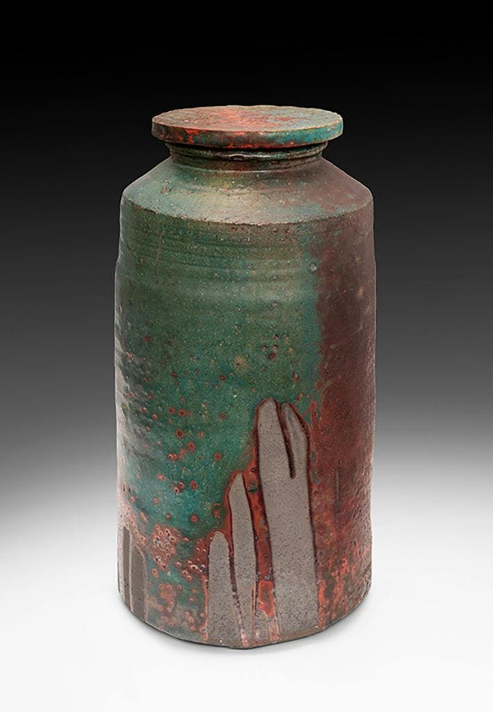 Covered Jar, stoneware