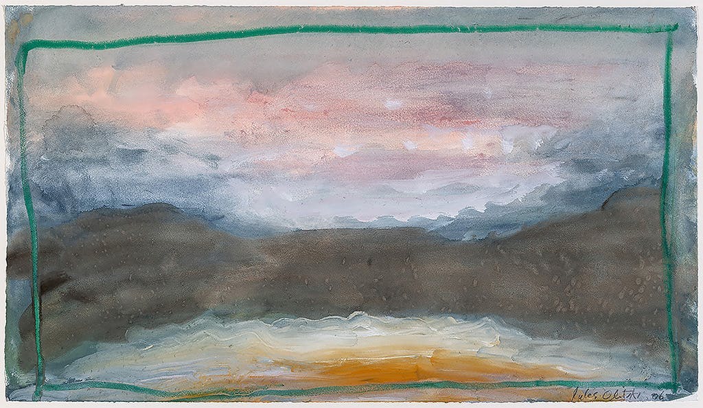 Silent Land, watercolor and gouache on paper